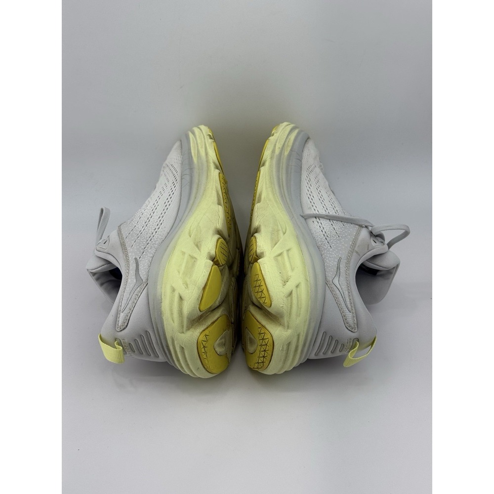 Hoka One One Bondi 8 Women's Shoes White Gray Yellow Running Jogging Size 8B - Picture 5 of 10